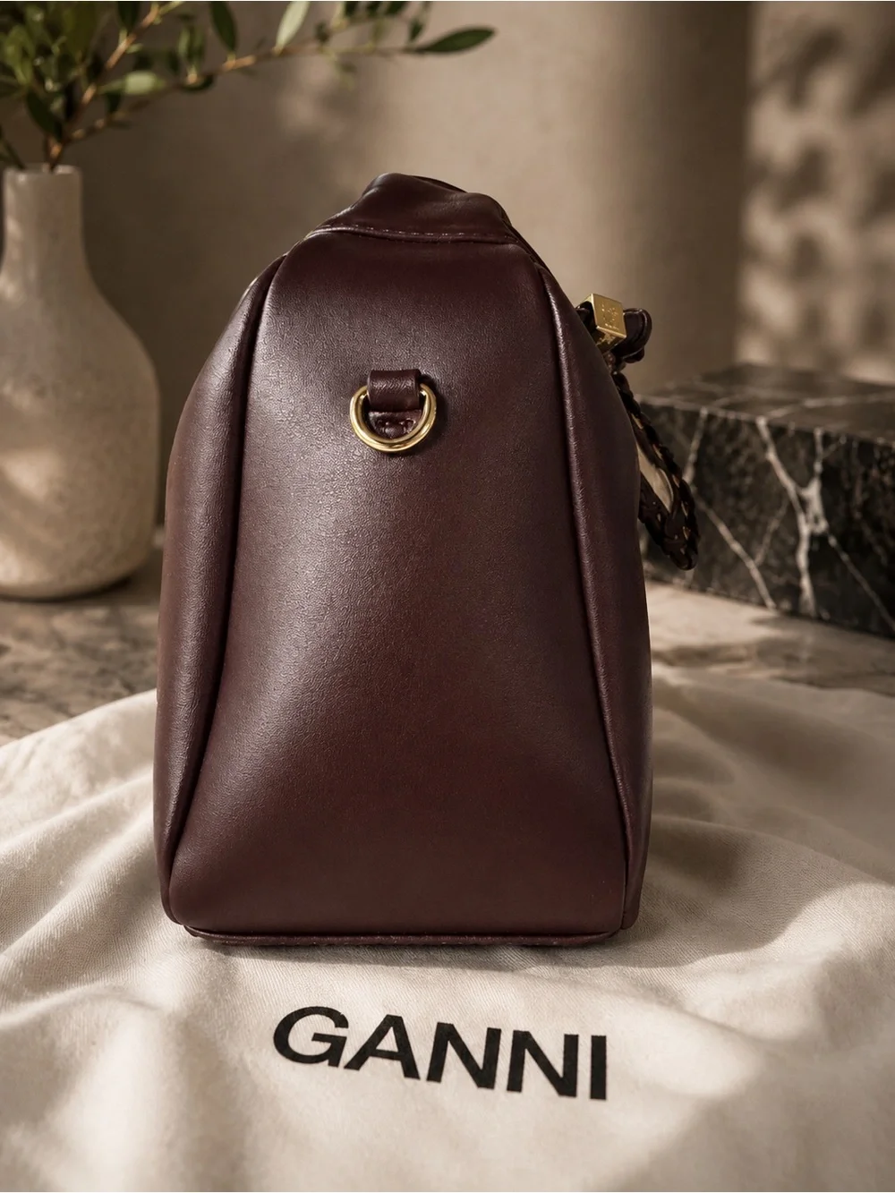 GANNI x Daisy Duck Mini Hobo Bag Brown Rare Disney Collab Crossbody